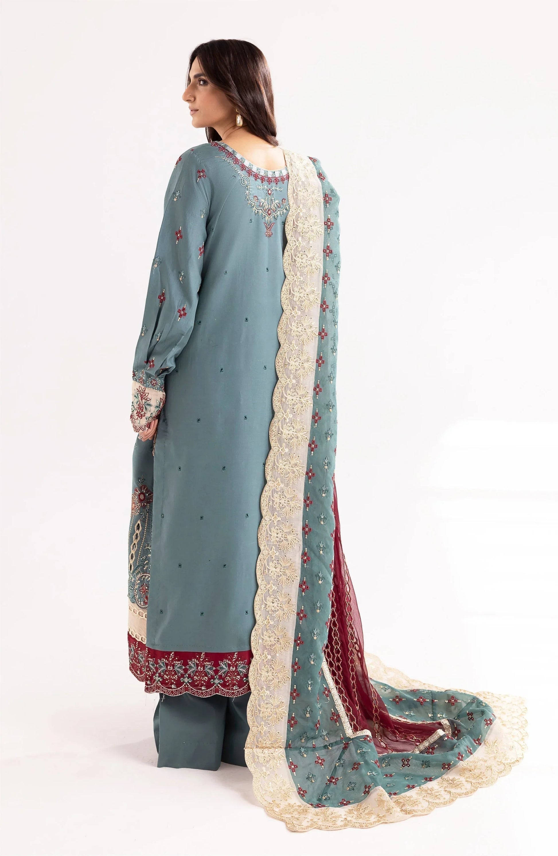 Maryum N Maria | Eid Luxury Lawn 24 | Laila - Aqsa Fabrics