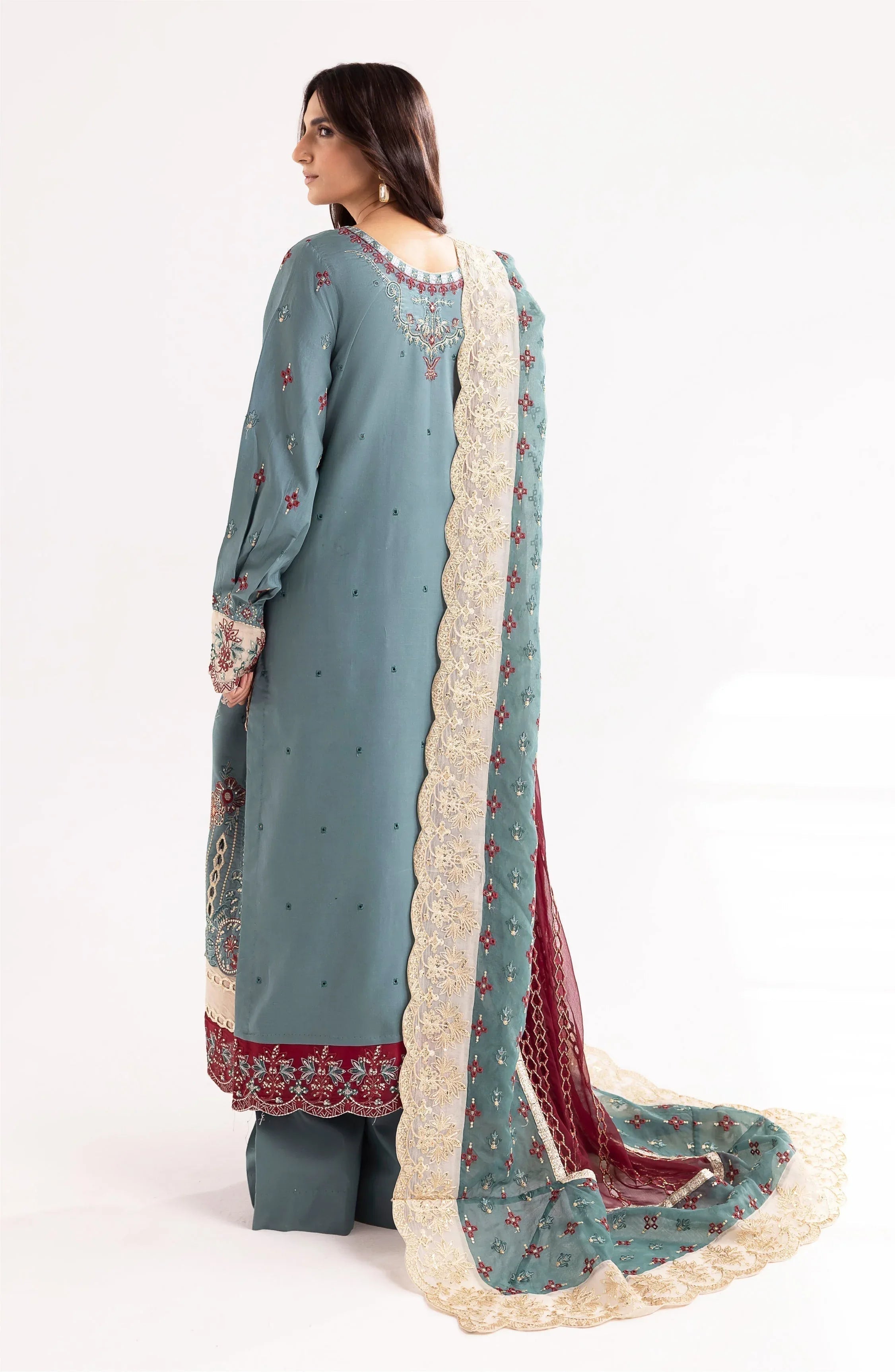 Maryum N Maria | Eid Luxury Lawn 24 | Laila - Aqsa Fabrics