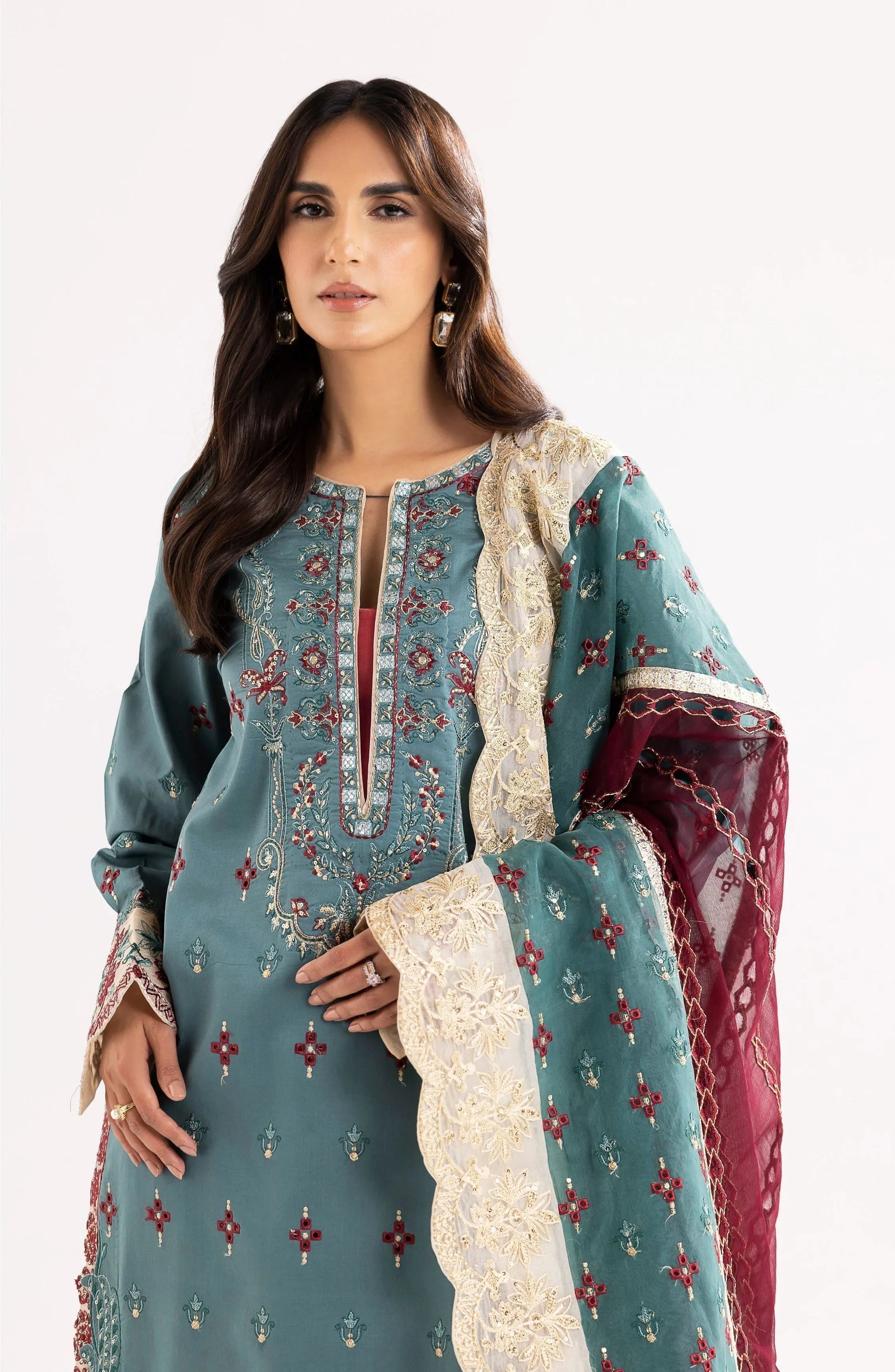 Maryum N Maria | Eid Luxury Lawn 24 | Laila - Aqsa Fabrics