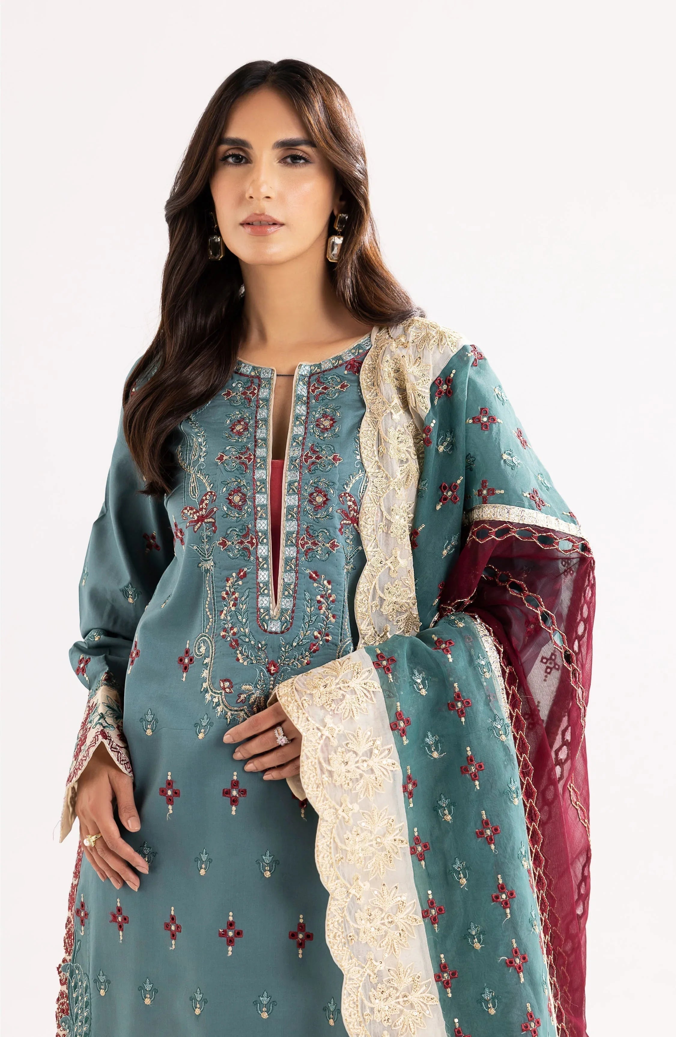 Maryum N Maria | Eid Luxury Lawn 24 | Laila - Aqsa Fabrics