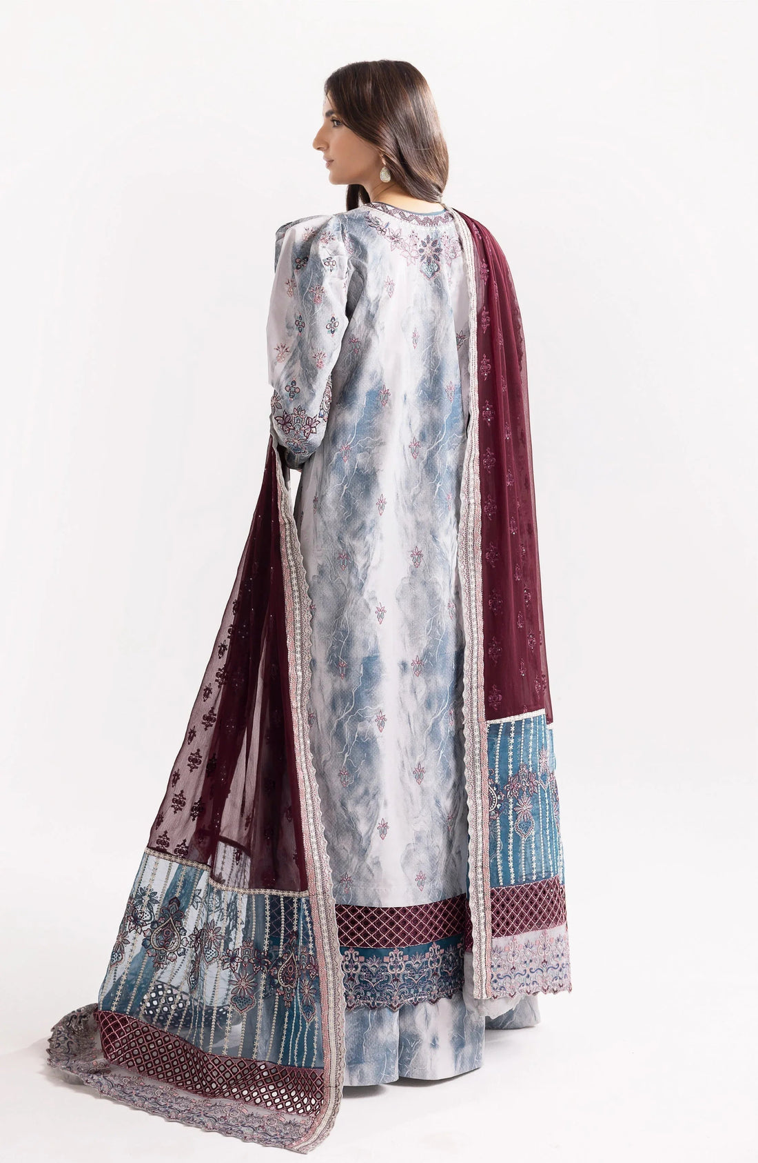 Maryum N Maria | Eid Luxury Lawn 24 | Jahanara - Aqsa Fabrics