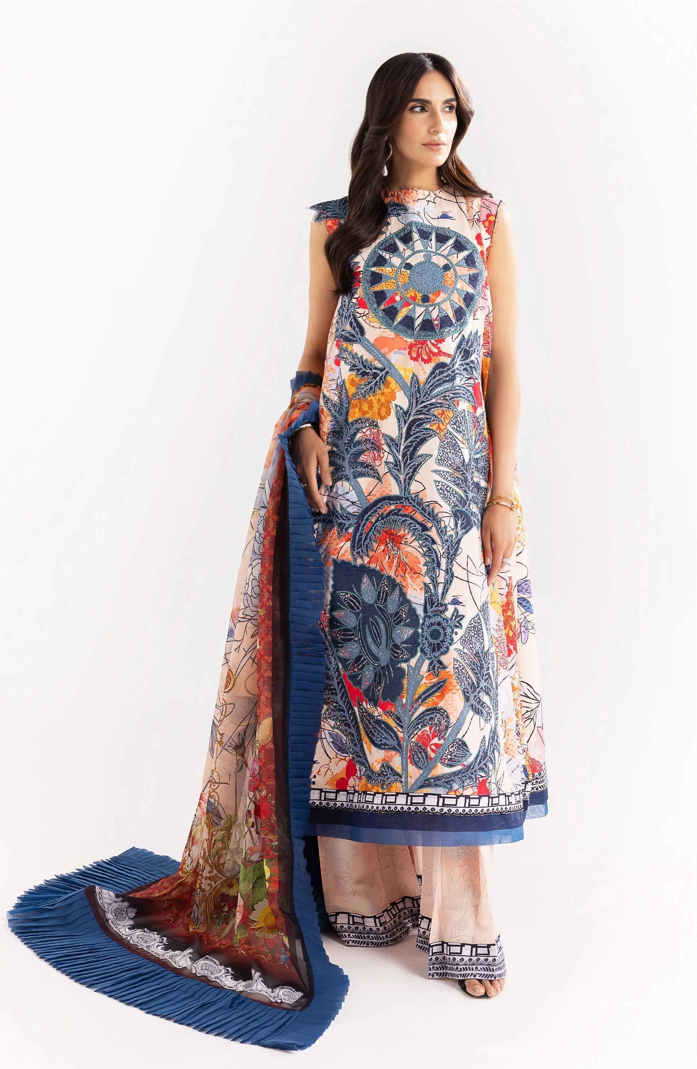 Maryum N Maria | Eid Luxury Lawn 24 | Shafaq - Aqsa Fabrics