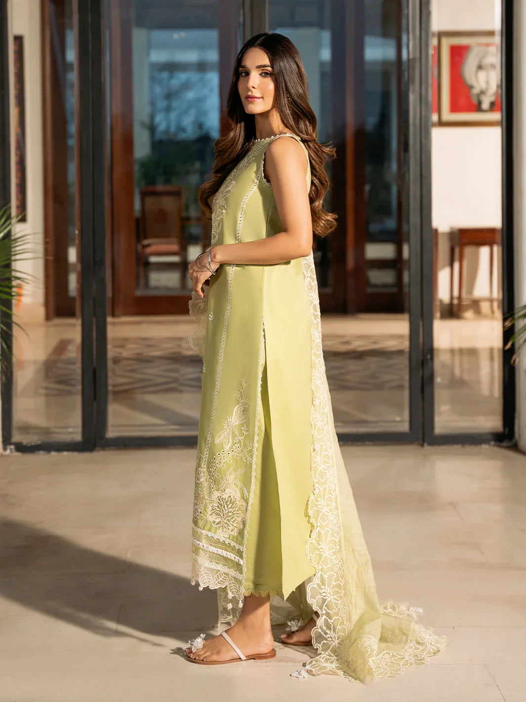 Izel | Mahveen Festive Lawn 25 | MARWA - Aqsa Fabrics