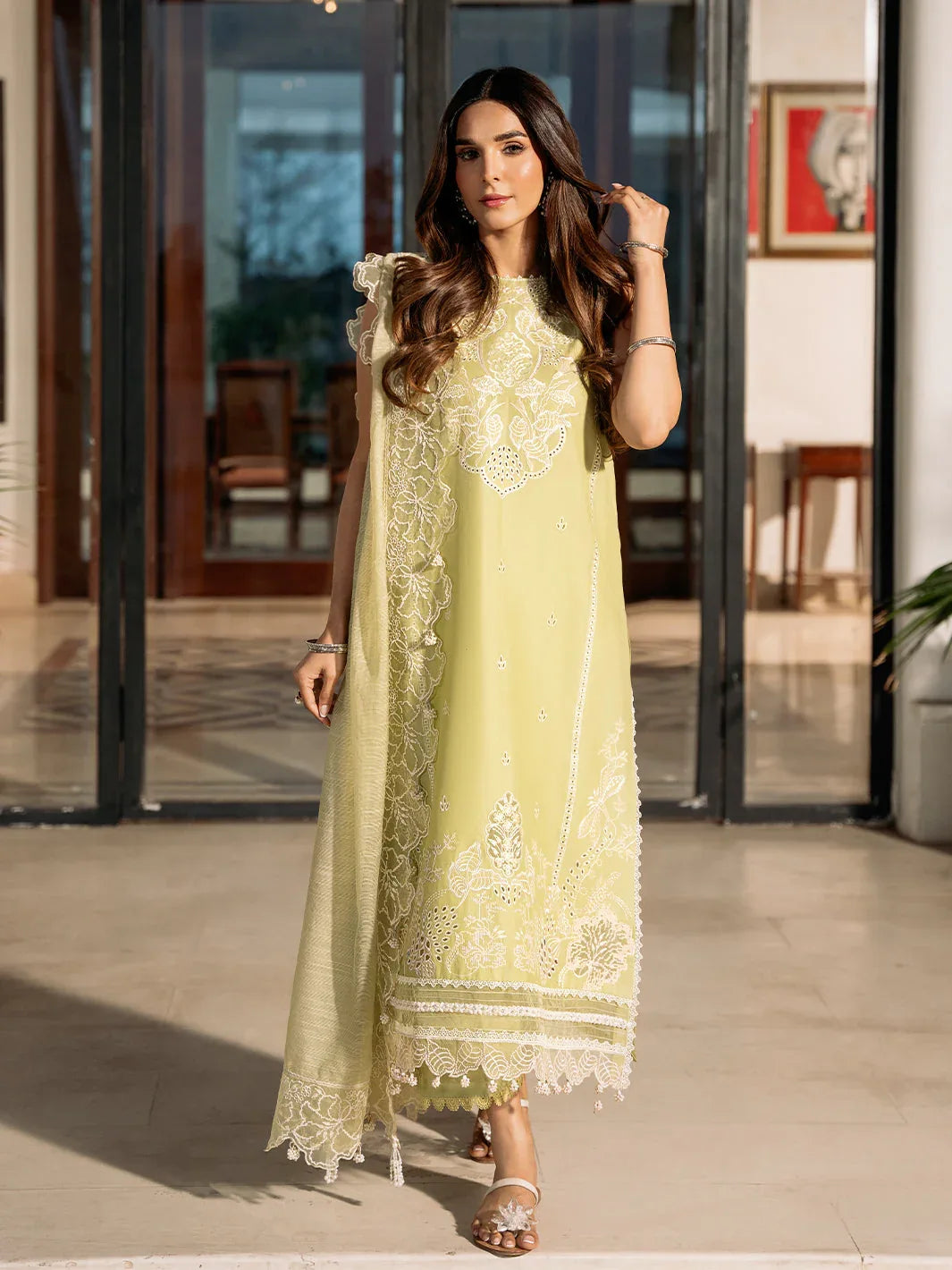 Izel | Mahveen Festive Lawn 25 | MARWA - Aqsa Fabrics