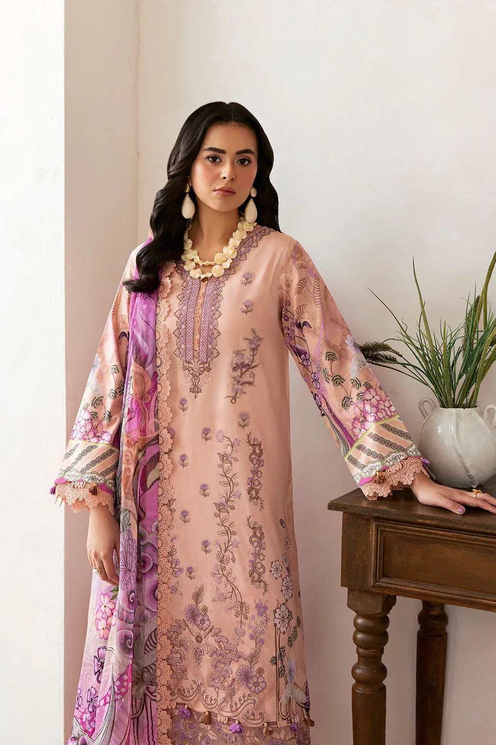 Ramsha | Mashaal Luxury Lawn | L-1411 - Aqsa Fabrics