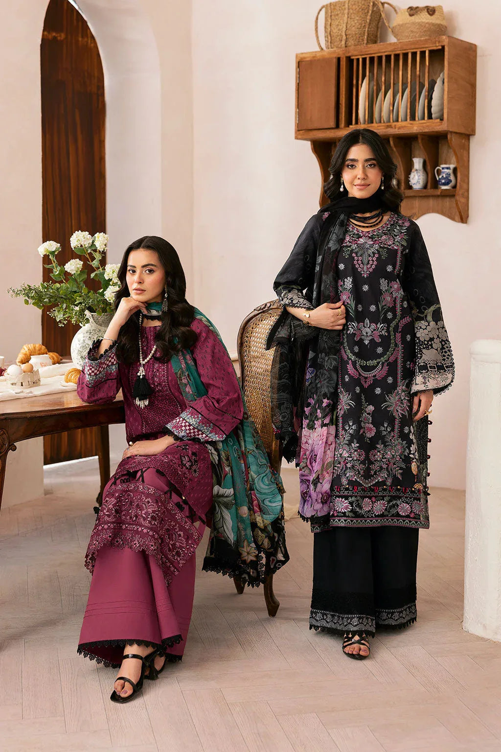 Ramsha | Mashaal Luxury Lawn | L-1403 - Aqsa Fabrics