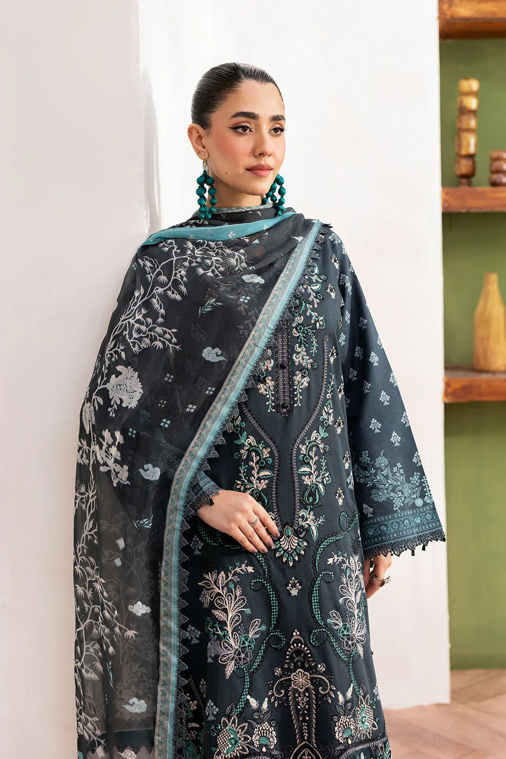 Ramsha | Mashaal Luxury Lawn | L-1408 - Aqsa Fabrics
