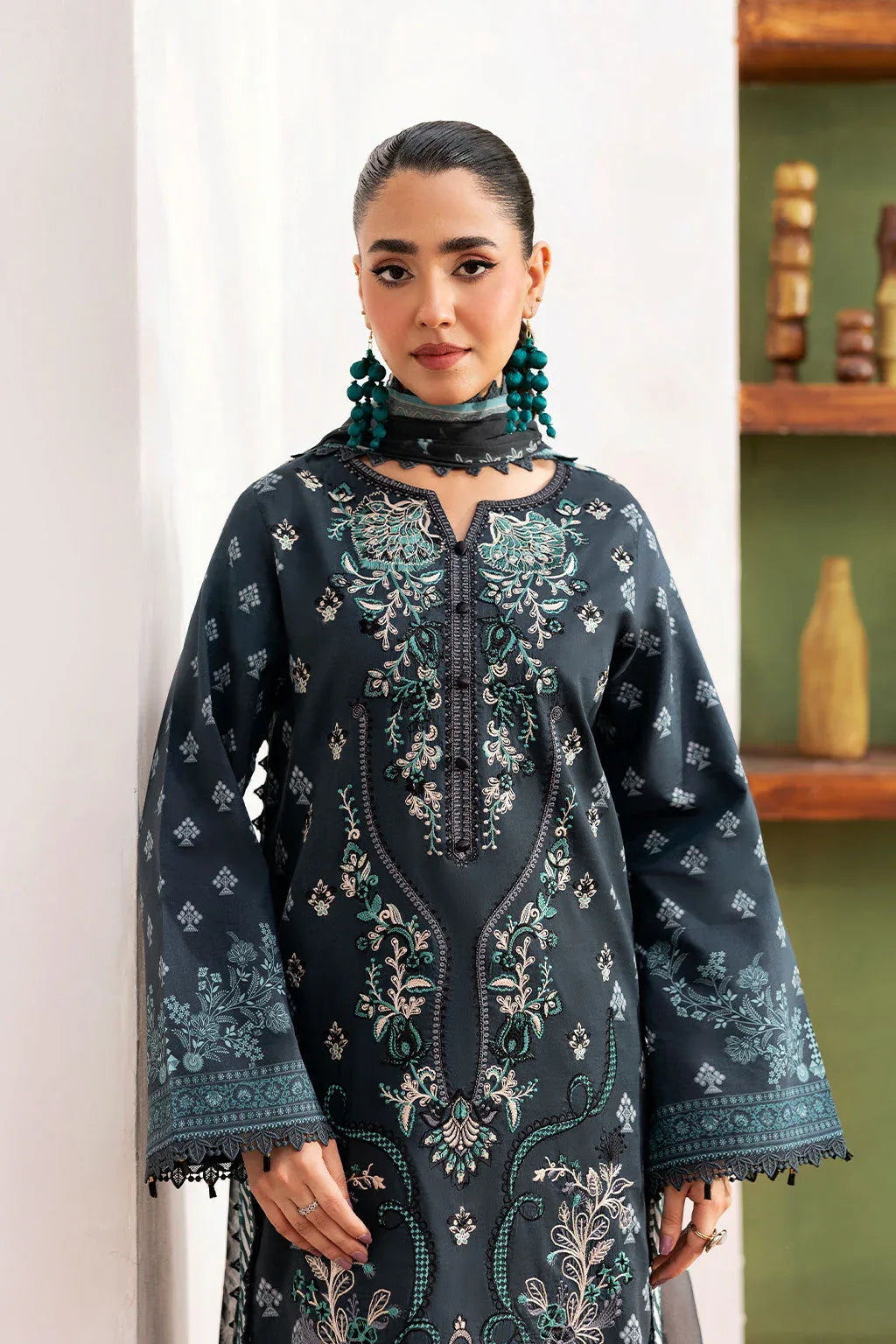Ramsha | Mashaal Luxury Lawn | L-1408 - Aqsa Fabrics