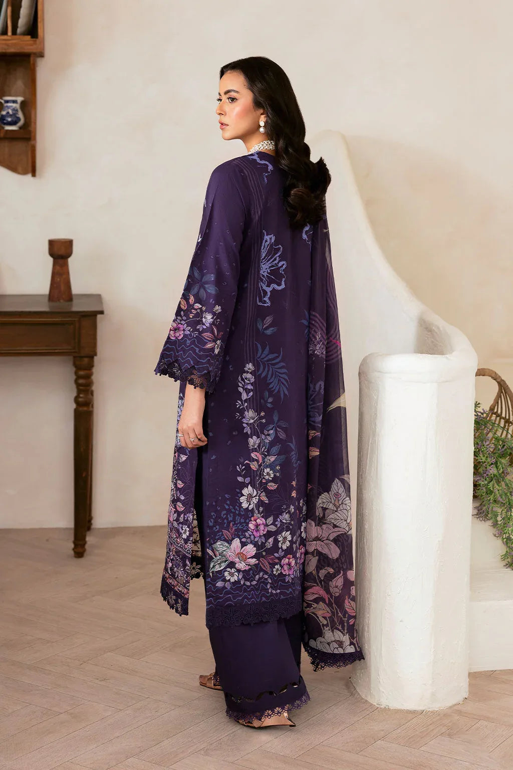 Ramsha | Mashaal Luxury Lawn | L-1401 - Aqsa Fabrics