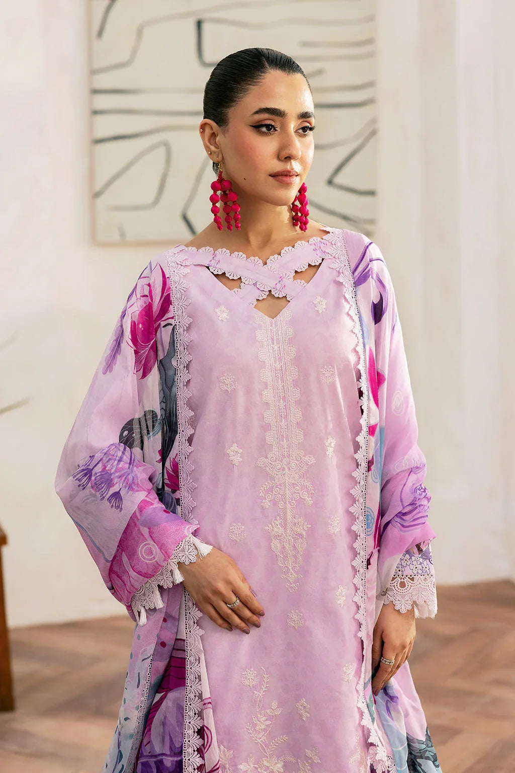 Ramsha | Mashaal Luxury Lawn |  L-1404 - Aqsa Fabrics