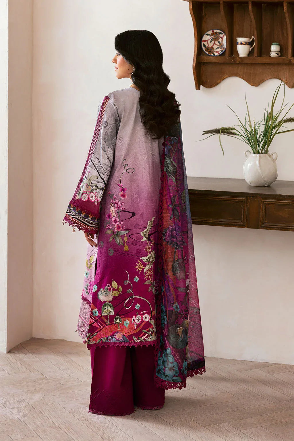 Ramsha | Mashaal Luxury Lawn | L-1409 - Aqsa Fabrics