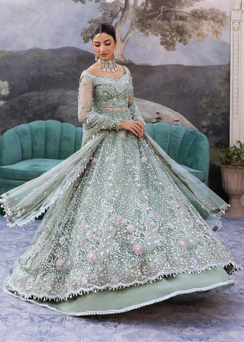 Sadaf Fawad Khan | Wedding Festive 25 | Seafoam - Aqsa Fabrics