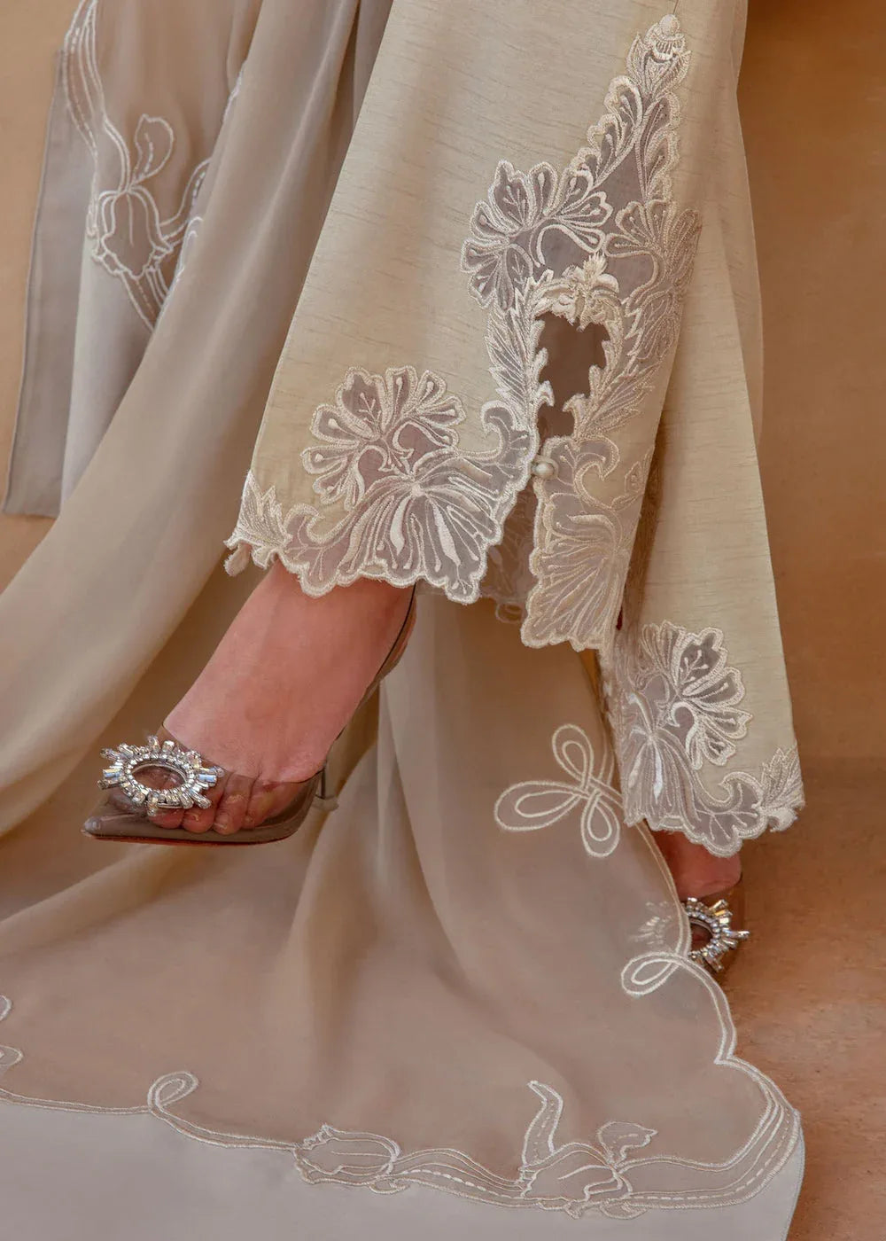 Saira Shakira | Rosea Casual Pret 25 | Latte Glow - Aqsa Fabrics