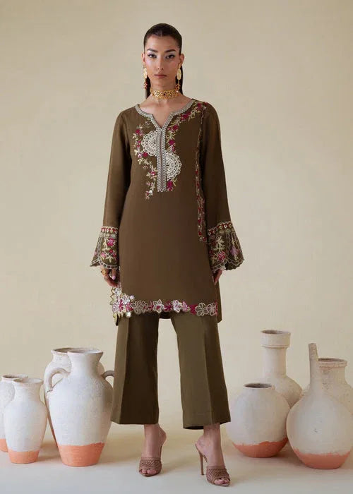 Saira Shakira | Basic Pret 25 | Moss - Aqsa Fabrics