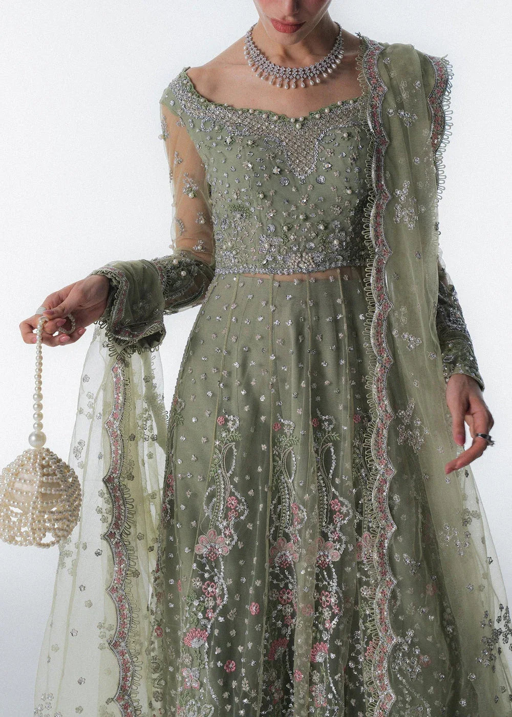 Sadaf Fawad Khan | Festive 25 | Seafoam - Aqsa Fabrics