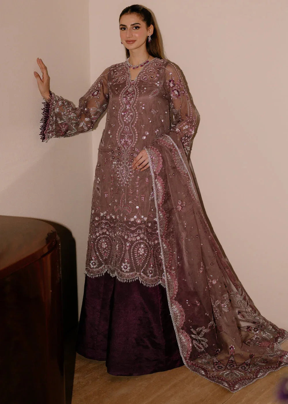Sadaf Fawad Khan | Festive 25 | Wistful Mauve - Aqsa Fabrics
