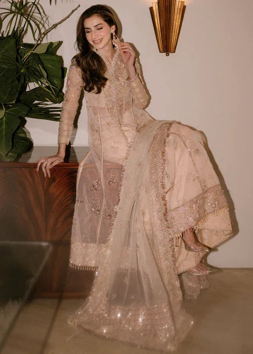 Sadaf Fawad Khan | Wedding Festive 25 | Ivory Celeste - Aqsa Fabrics