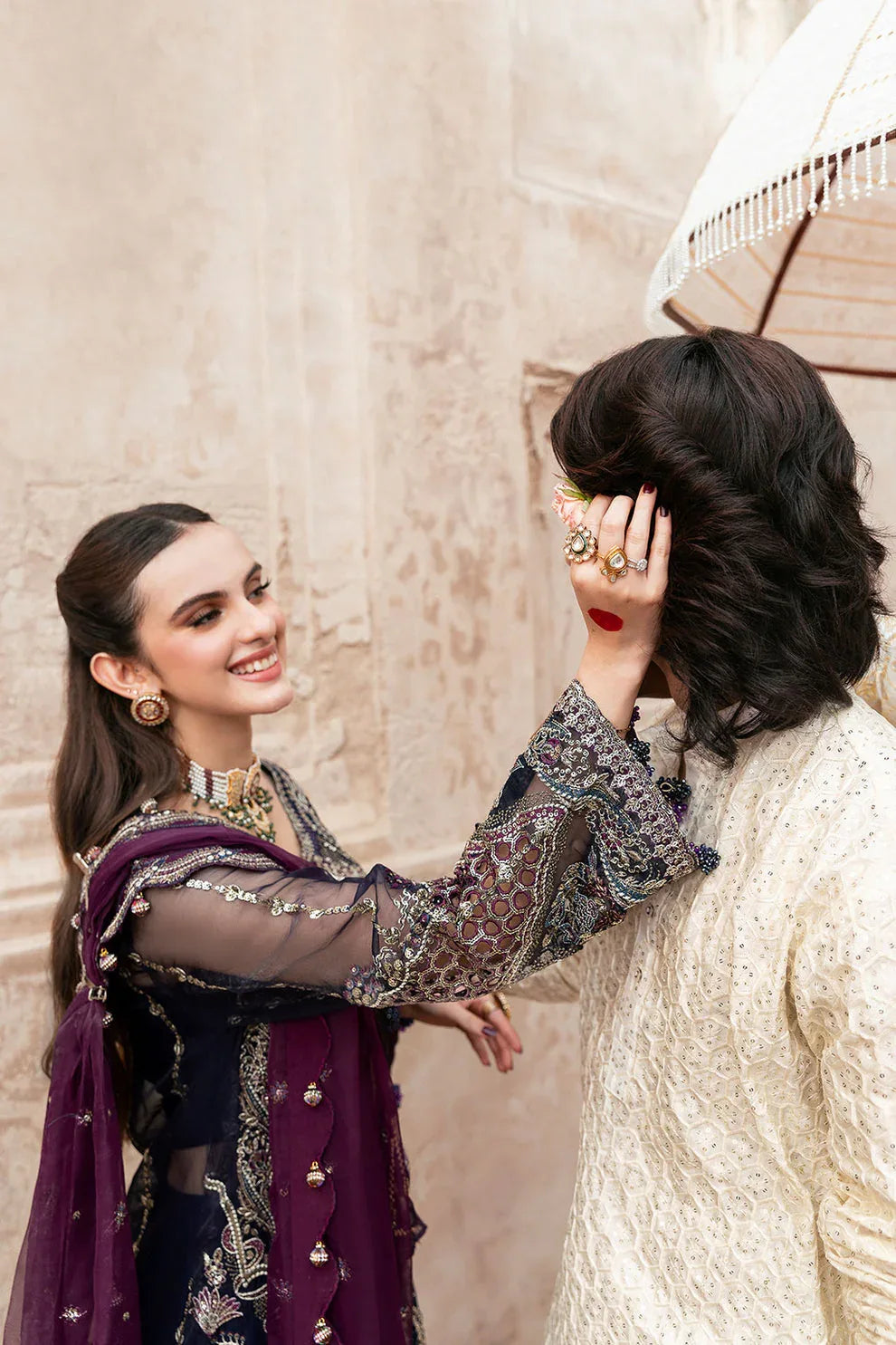 Shagna | Mehfil Festive Formals | SF-09-NEEL - Aqsa Fabrics