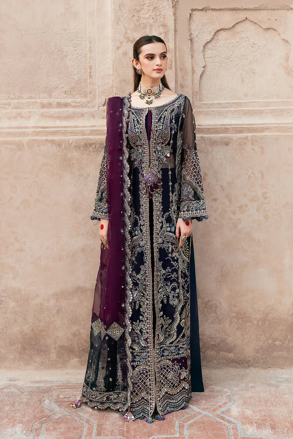 Shagna | Mehfil Festive Formals | SF-09-NEEL - Aqsa Fabrics