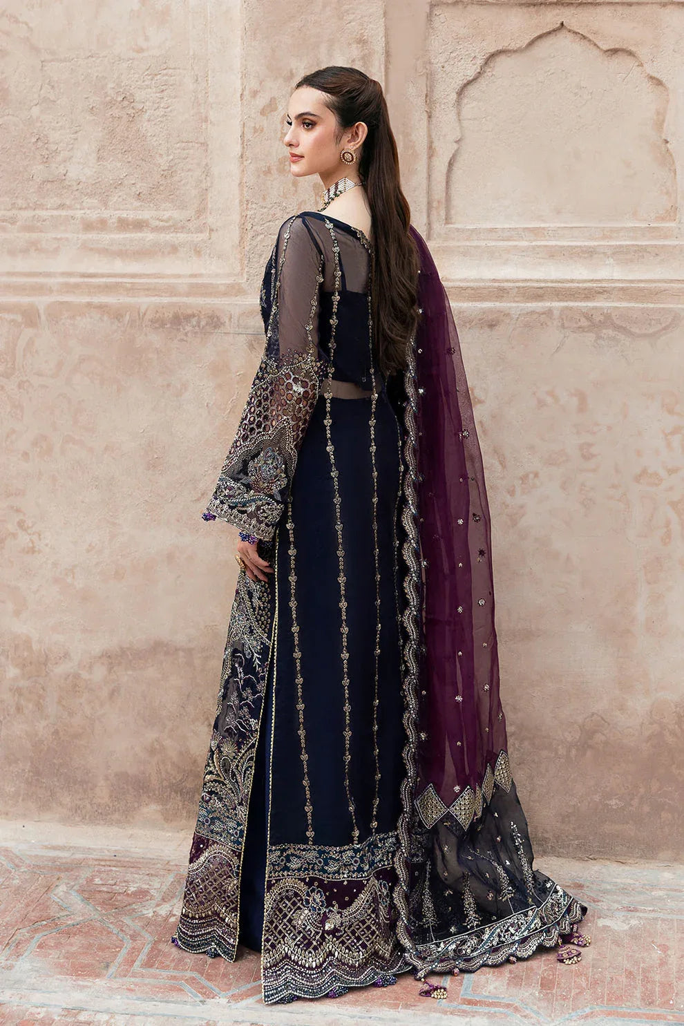 Shagna | Mehfil Festive Formals | SF-09-NEEL - Aqsa Fabrics