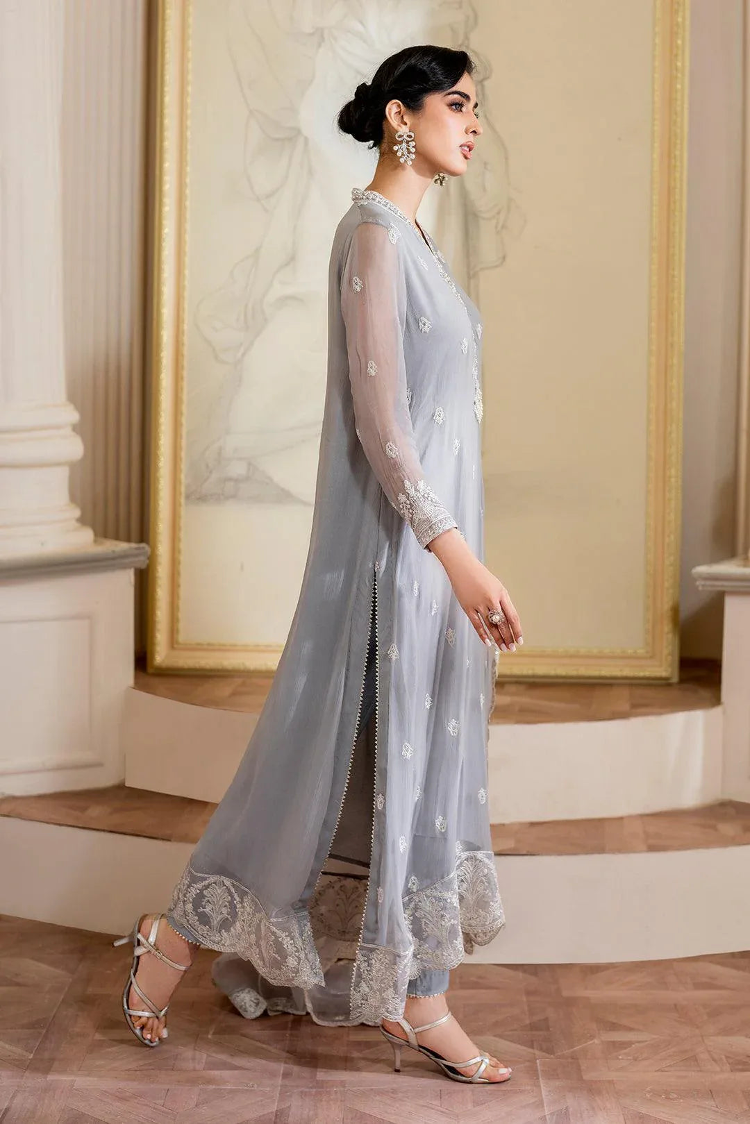 Declare | Chiffon Luxe | DOVE LFP-1108 - Aqsa Fabrics