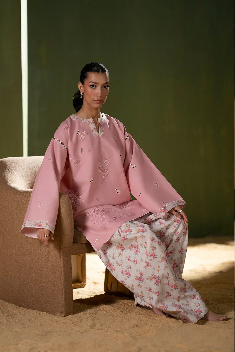 Saira Rizwan | Joolie Co ords | JOOLIE PINK - JBP25-08 - Aqsa Fabrics