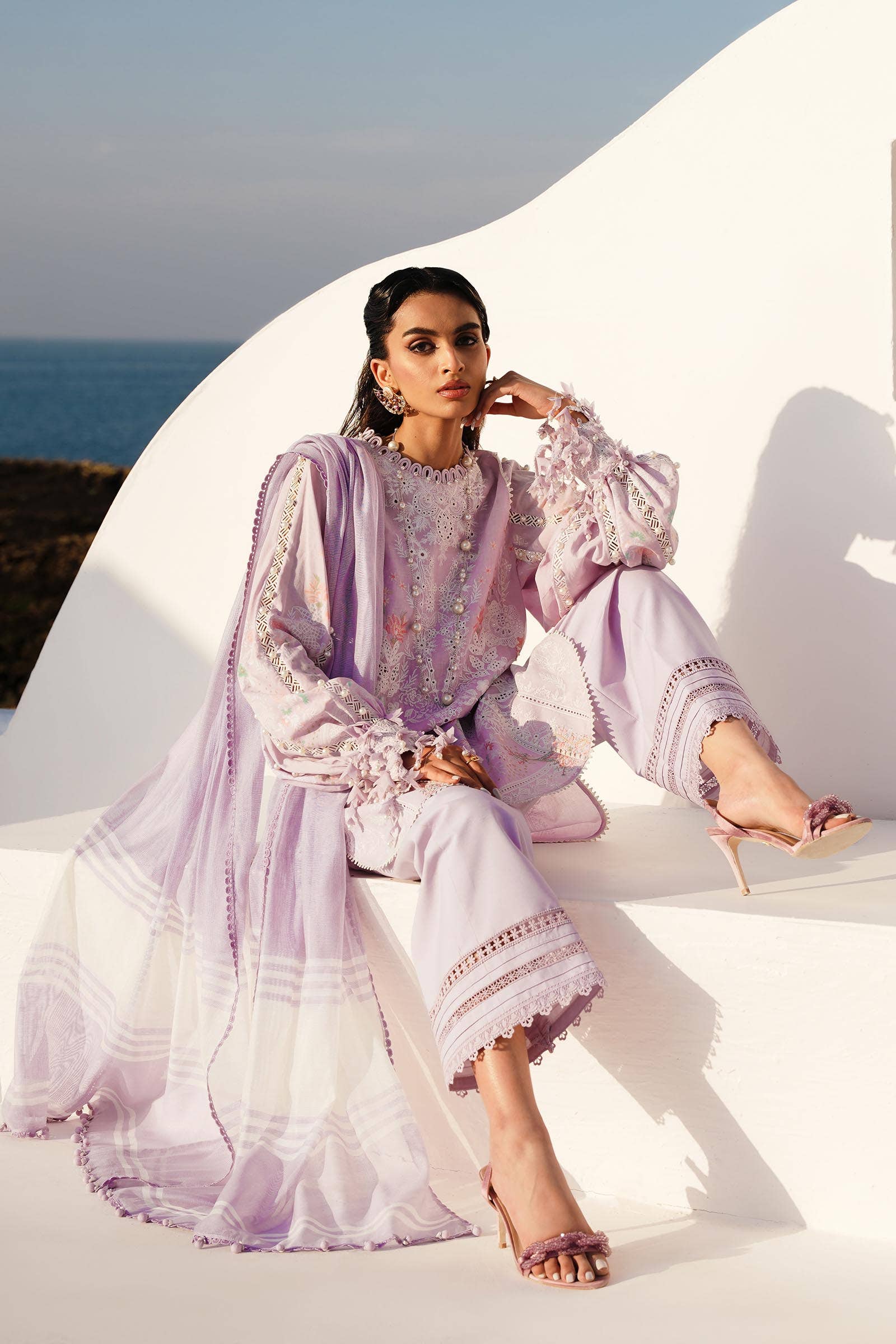 Sana Safinaz | Muzlin Spring 24 | M241-009B-DF - Aqsa Fabrics