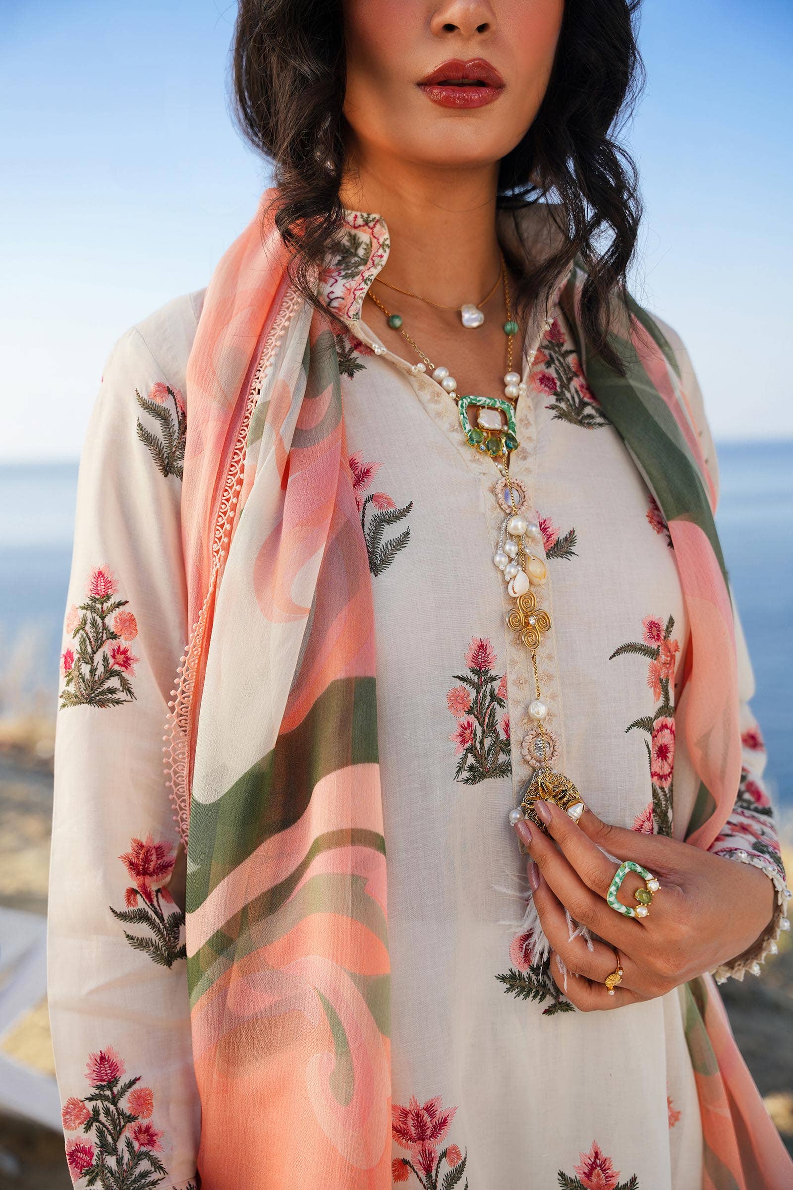 Sana Safinaz | Muzlin Spring 24 | M241-010A-CJ - Aqsa Fabrics