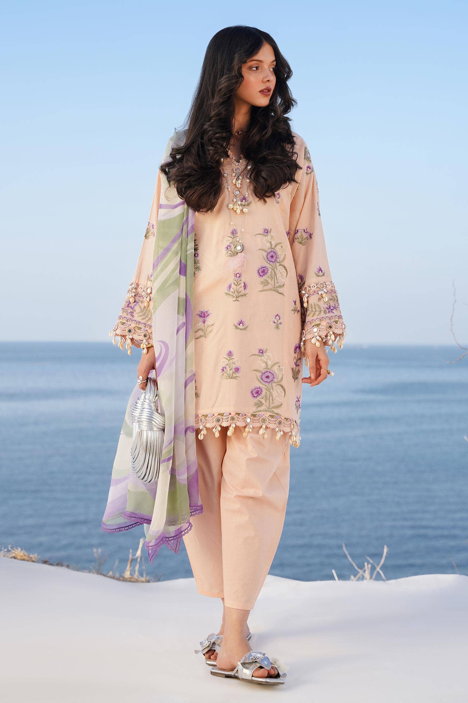 Sana Safinaz | Muzlin Spring 24 | M241-010B-CJ - Aqsa Fabrics