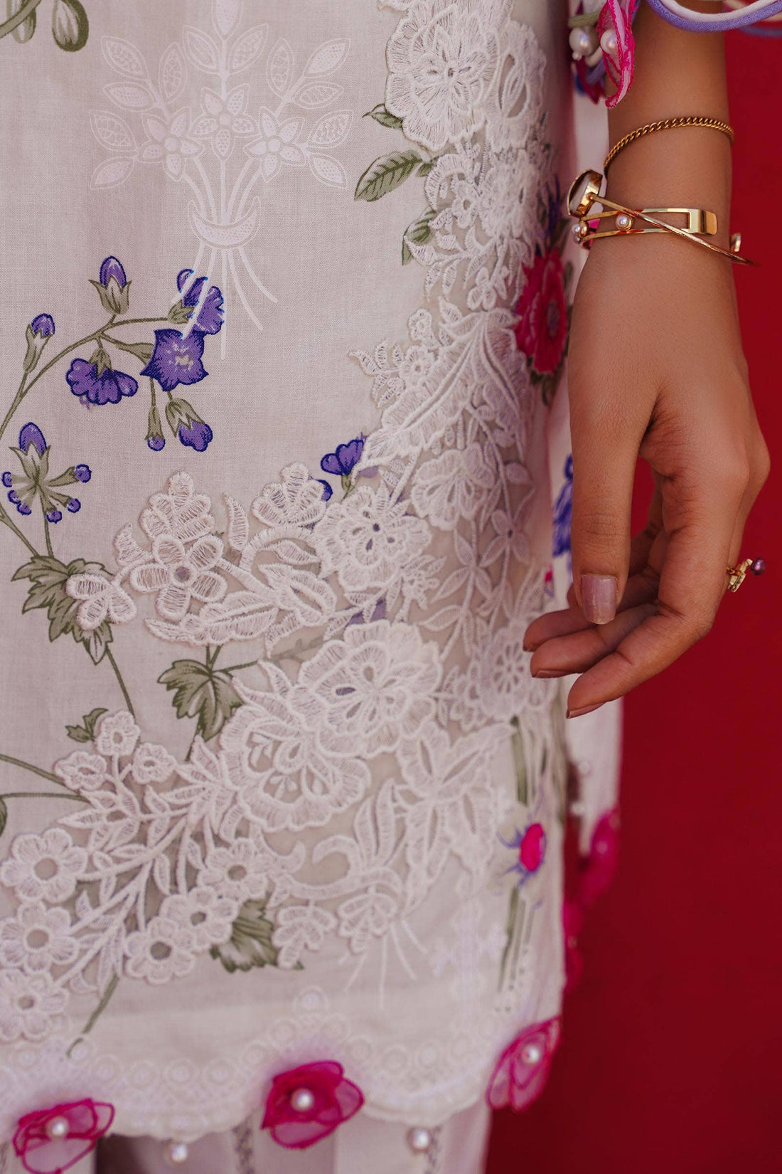 Sana Safinaz | Muzlin Spring 24 | M241-011A-CW - Aqsa Fabrics