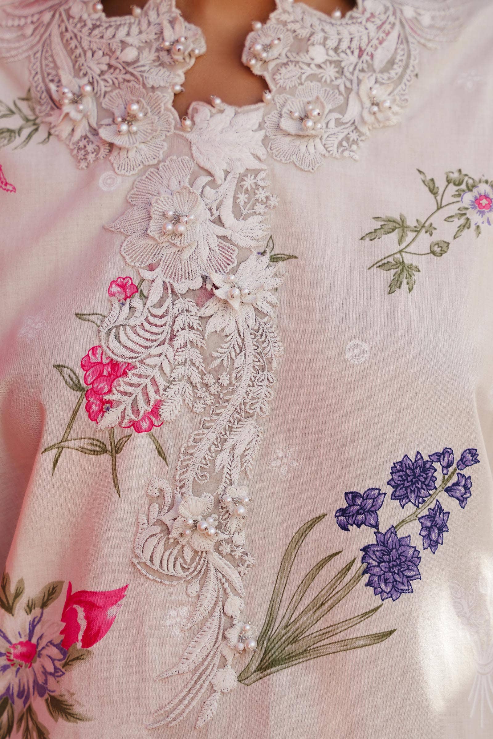 Sana Safinaz | Muzlin Spring 24 | M241-011A-CW - Aqsa Fabrics