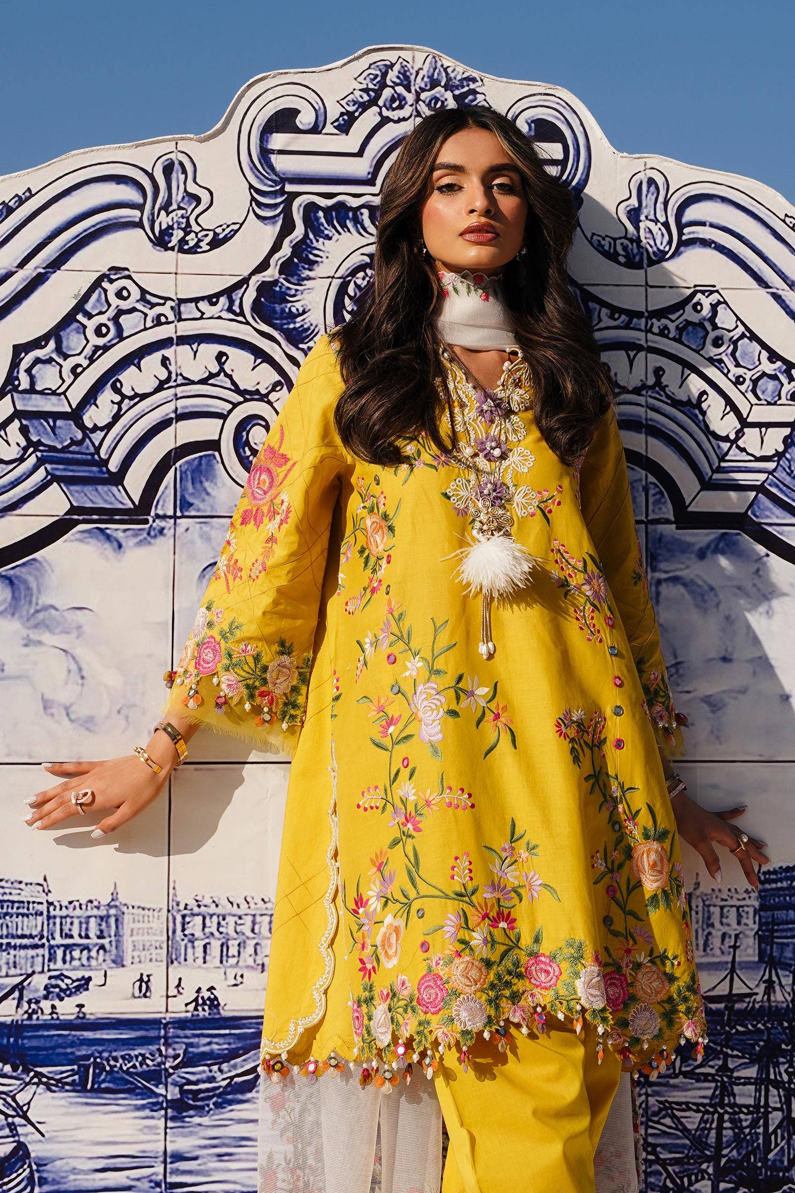 Sana Safinaz | Muzlin Spring 24 | M241-002A-CX - Aqsa Fabrics