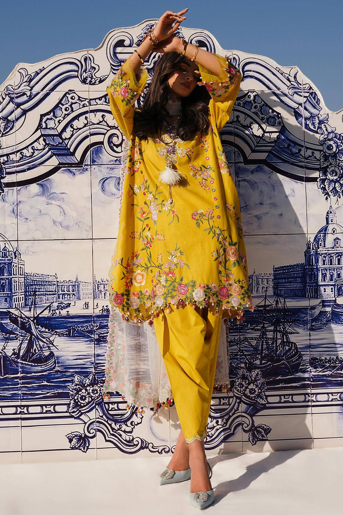 Sana Safinaz | Muzlin Spring 24 | M241-002A-CX - Aqsa Fabrics