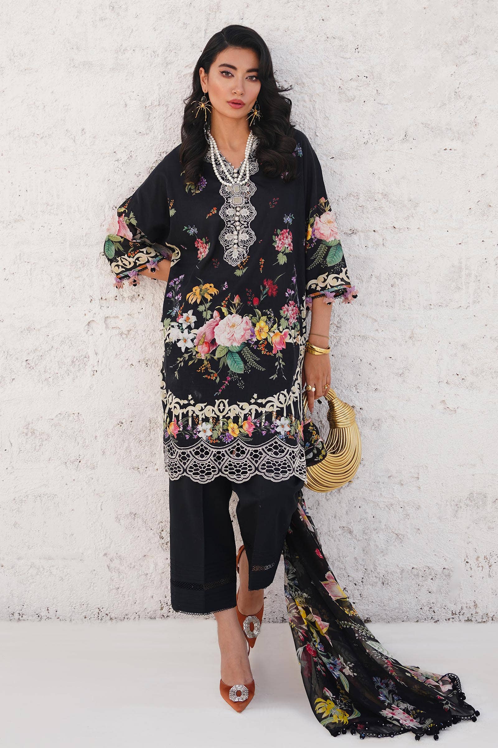 Sana Safinaz | Muzlin Spring 24 | M241-012B-CI - Aqsa Fabrics