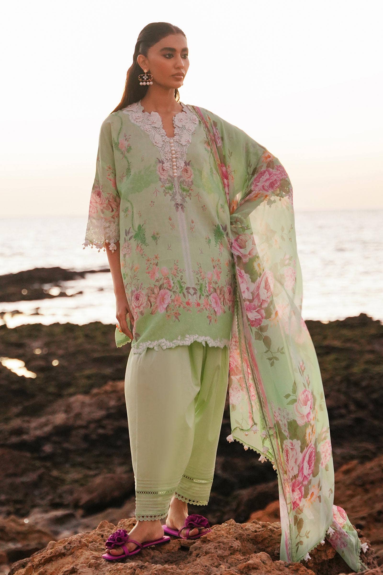 Sana Safinaz | Muzlin Spring 24 | M241-013B-CI - Aqsa Fabrics