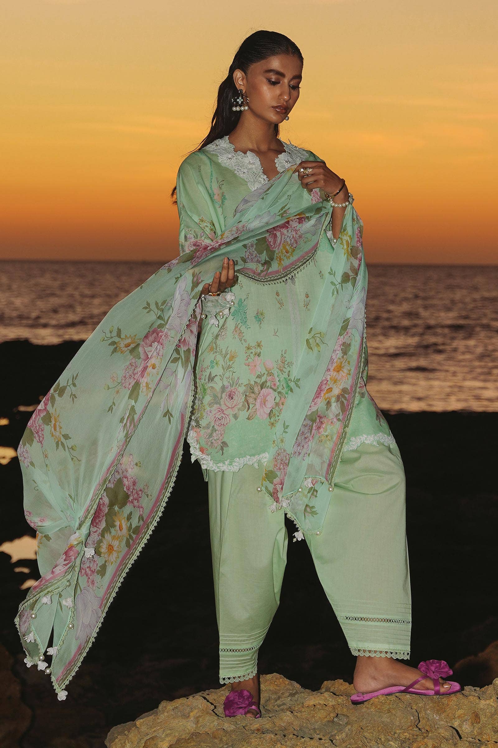 Sana Safinaz | Muzlin Spring 24 | M241-013B-CI - Aqsa Fabrics