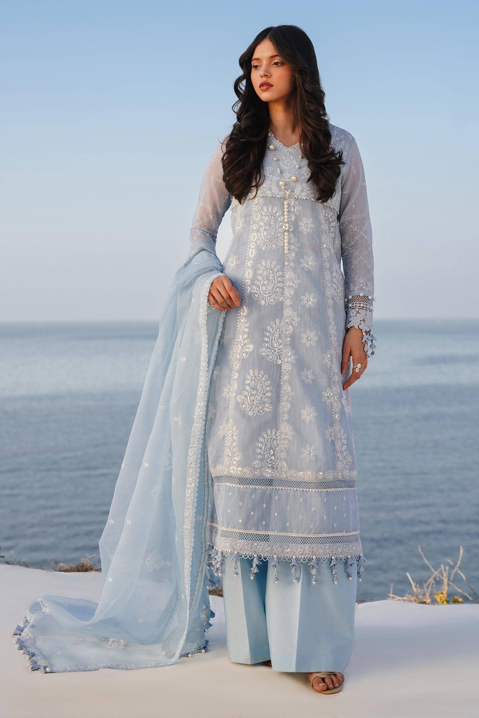 Sana Safinaz | Muzlin Spring 24 | M241-014B-CX - Aqsa Fabrics
