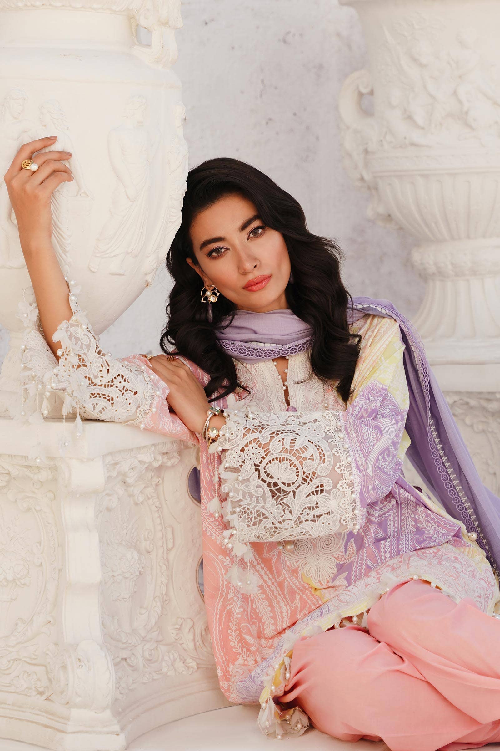 Sana Safinaz | Muzlin Spring 24 | M241-015A-DG - Aqsa Fabrics