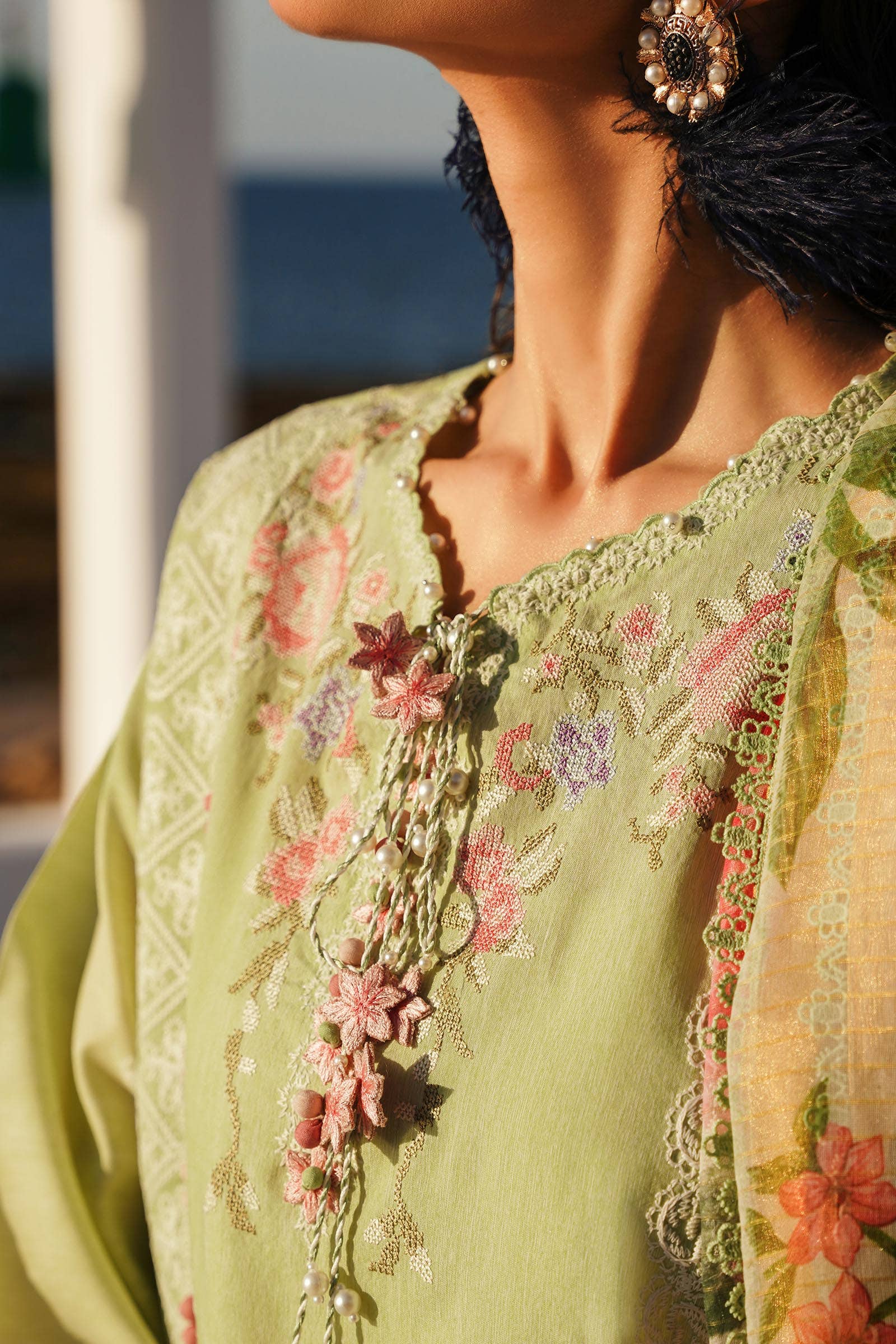 Sana Safinaz | Muzlin Spring 24 | M241-016B-CL - Aqsa Fabrics