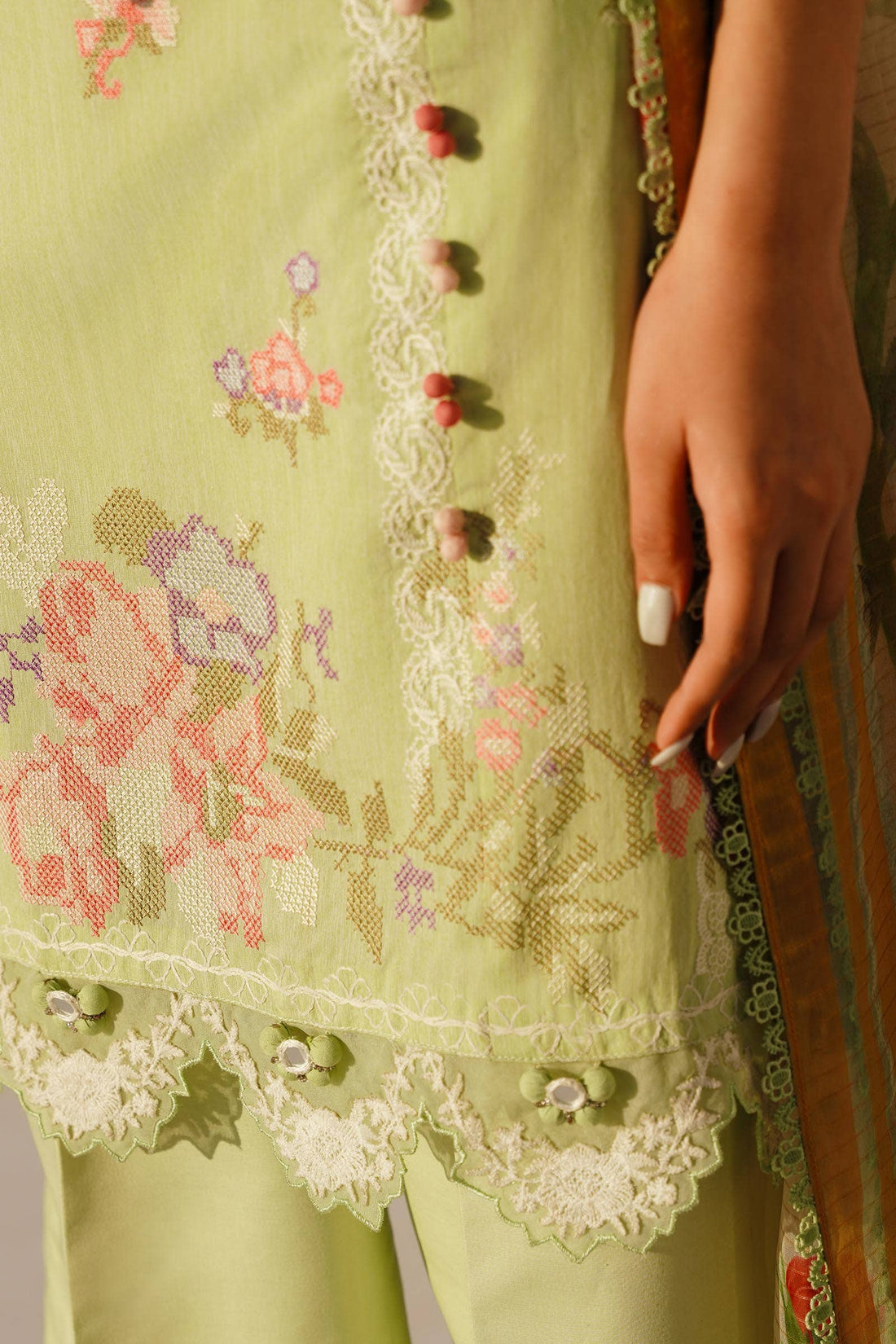 Sana Safinaz | Muzlin Spring 24 | M241-016B-CL - Aqsa Fabrics