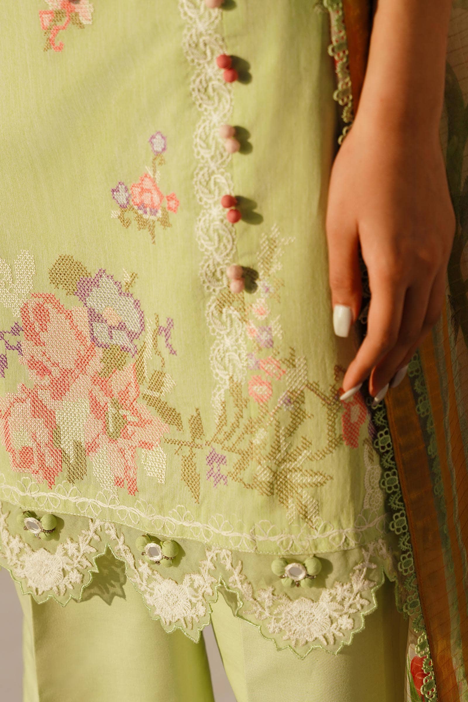 Sana Safinaz | Muzlin Spring 24 | M241-016B-CL - Aqsa Fabrics