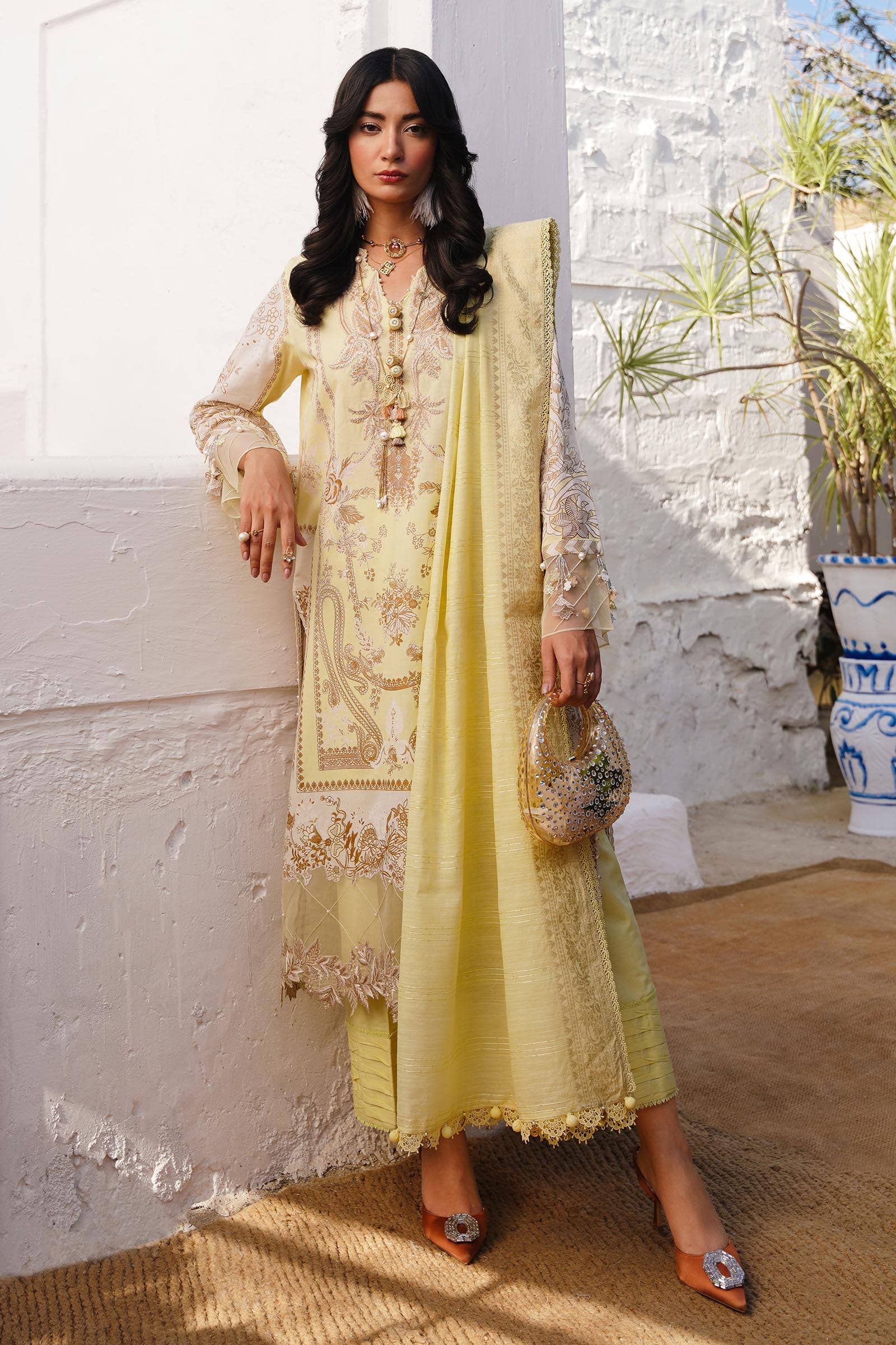 Sana Safinaz | Muzlin Spring 24 | M241-018A-CM - Aqsa Fabrics