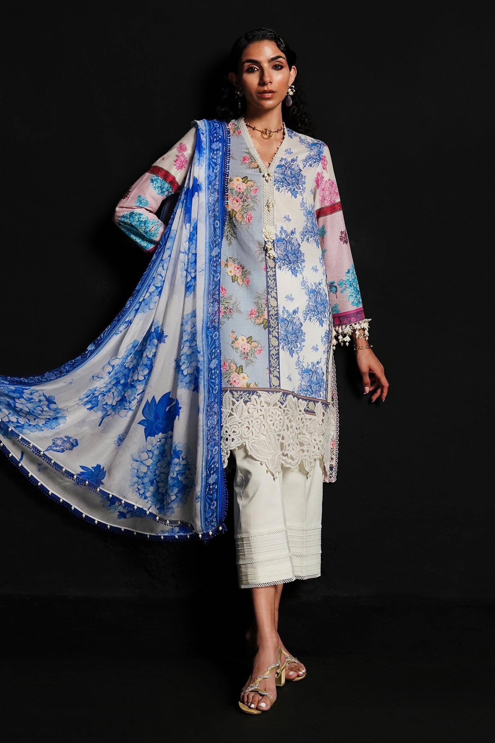 Sana Safinaz | Muzlin Spring 24 | M241-003A-CI - Aqsa Fabrics