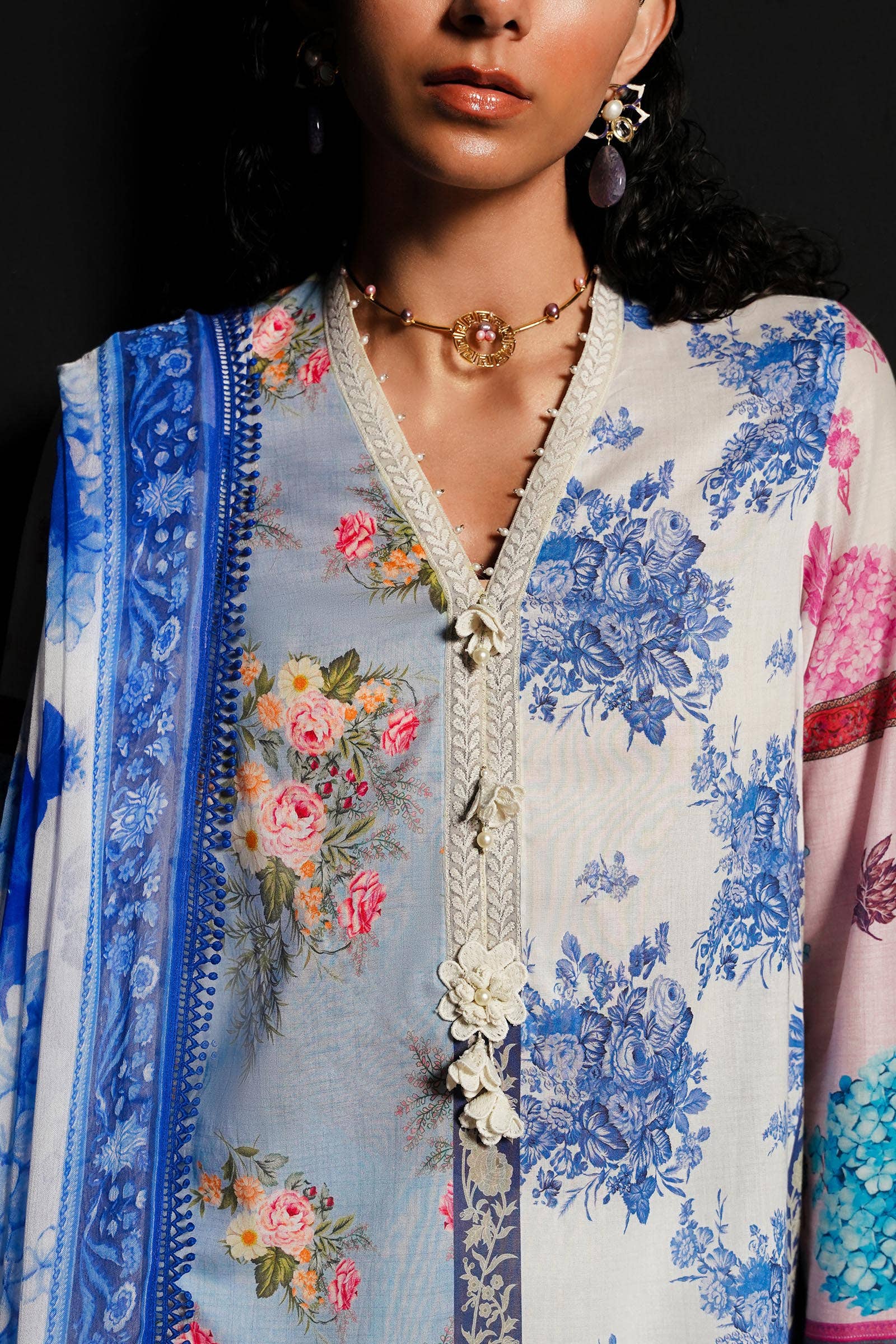 Sana Safinaz | Muzlin Spring 24 | M241-003A-CI - Aqsa Fabrics