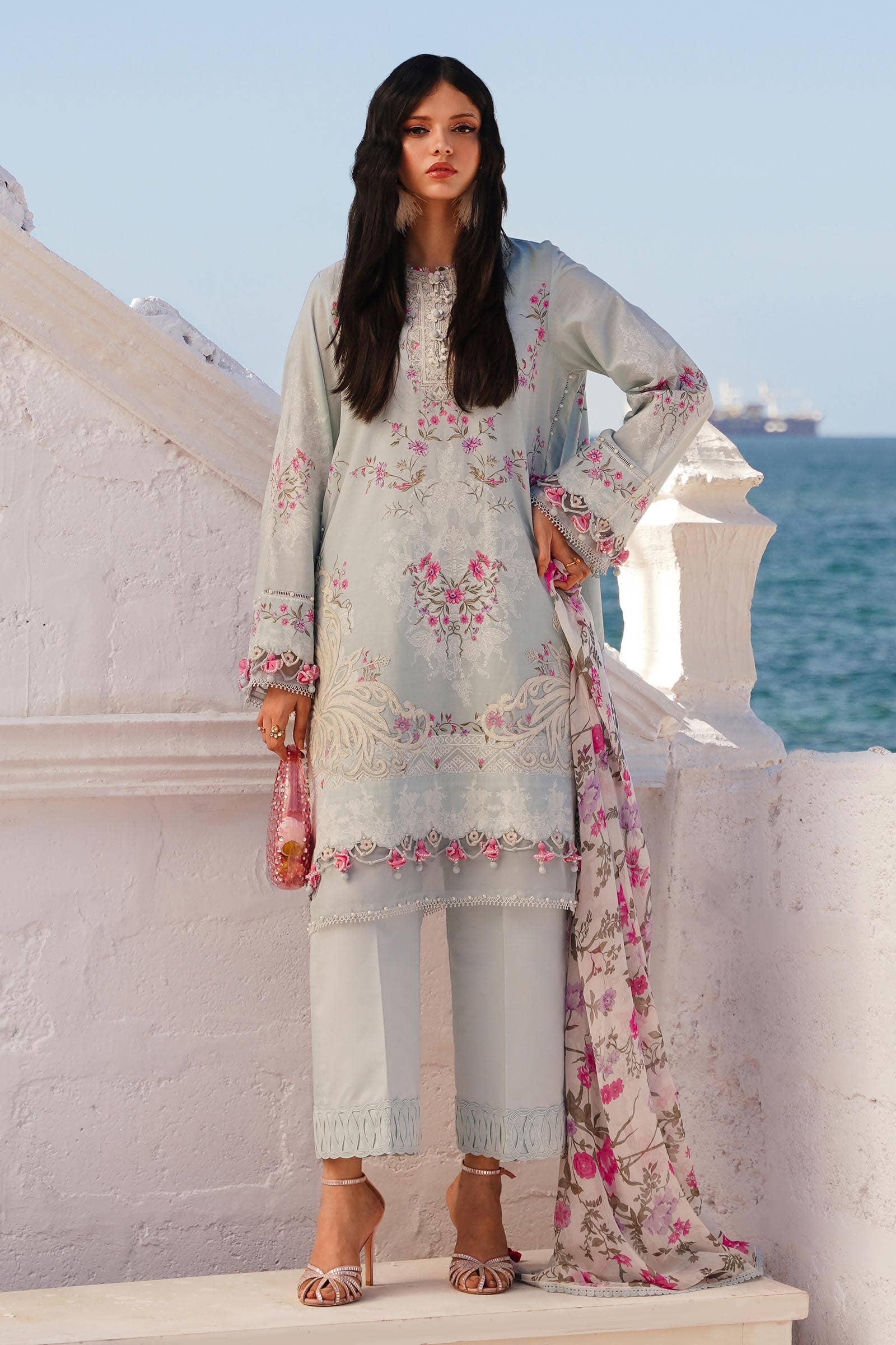 Sana Safinaz | Muzlin Spring 24 | M241-019B-CI - Aqsa Fabrics
