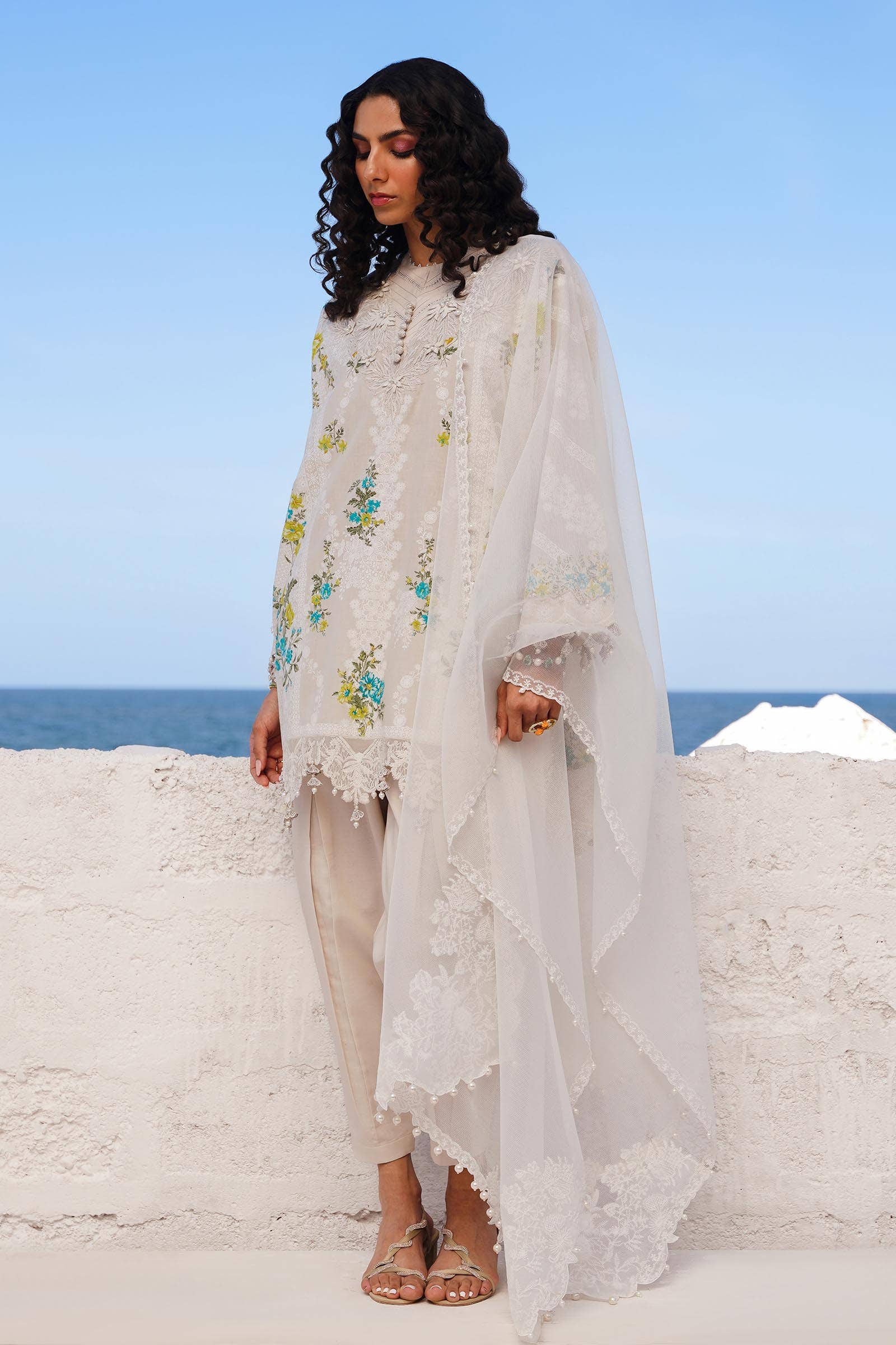 Sana Safinaz | Muzlin Spring 24 | M241-020A-CW - Aqsa Fabrics