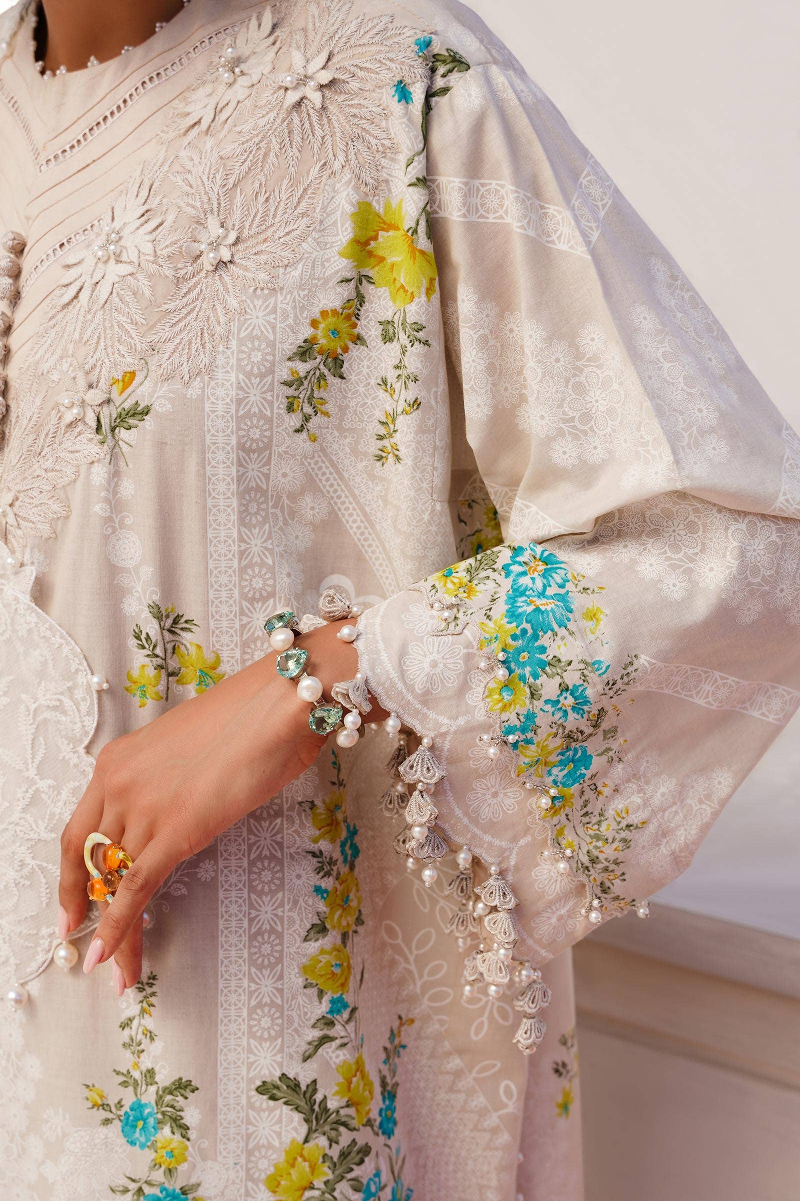 Sana Safinaz | Muzlin Spring 24 | M241-020A-CW - Aqsa Fabrics
