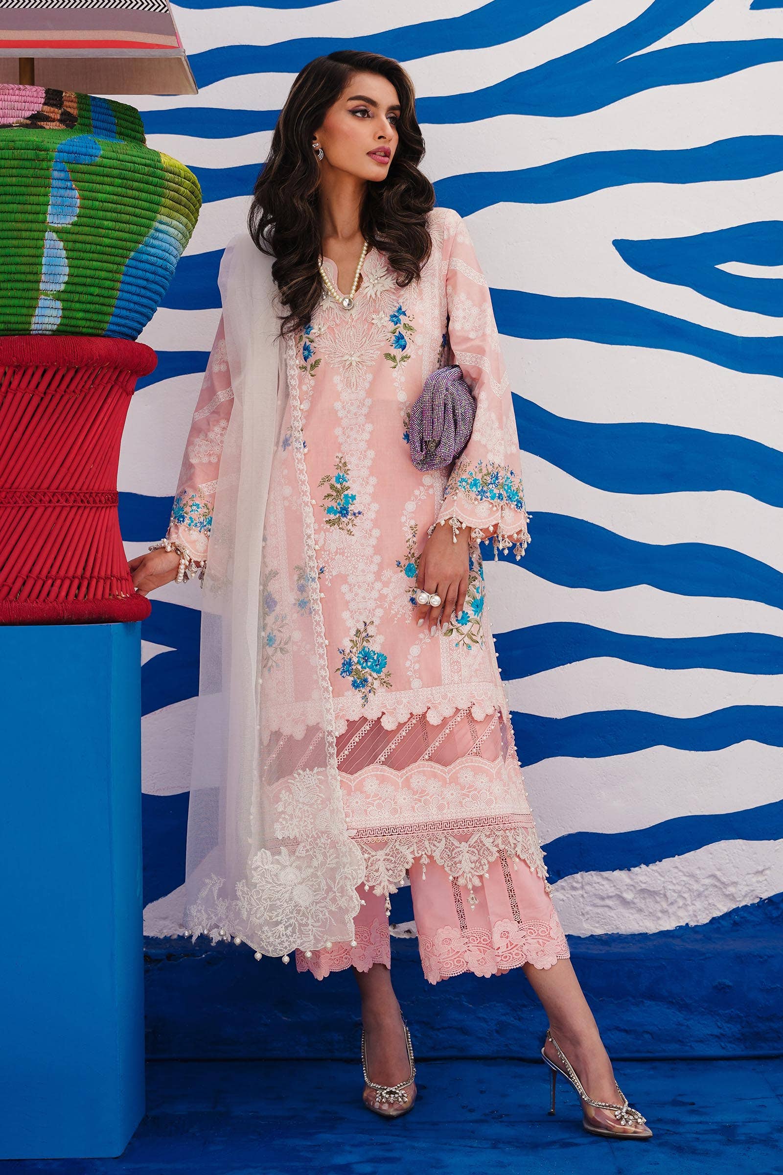 Sana Safinaz | Muzlin Spring 24 | M241-020B-CW - Aqsa Fabrics