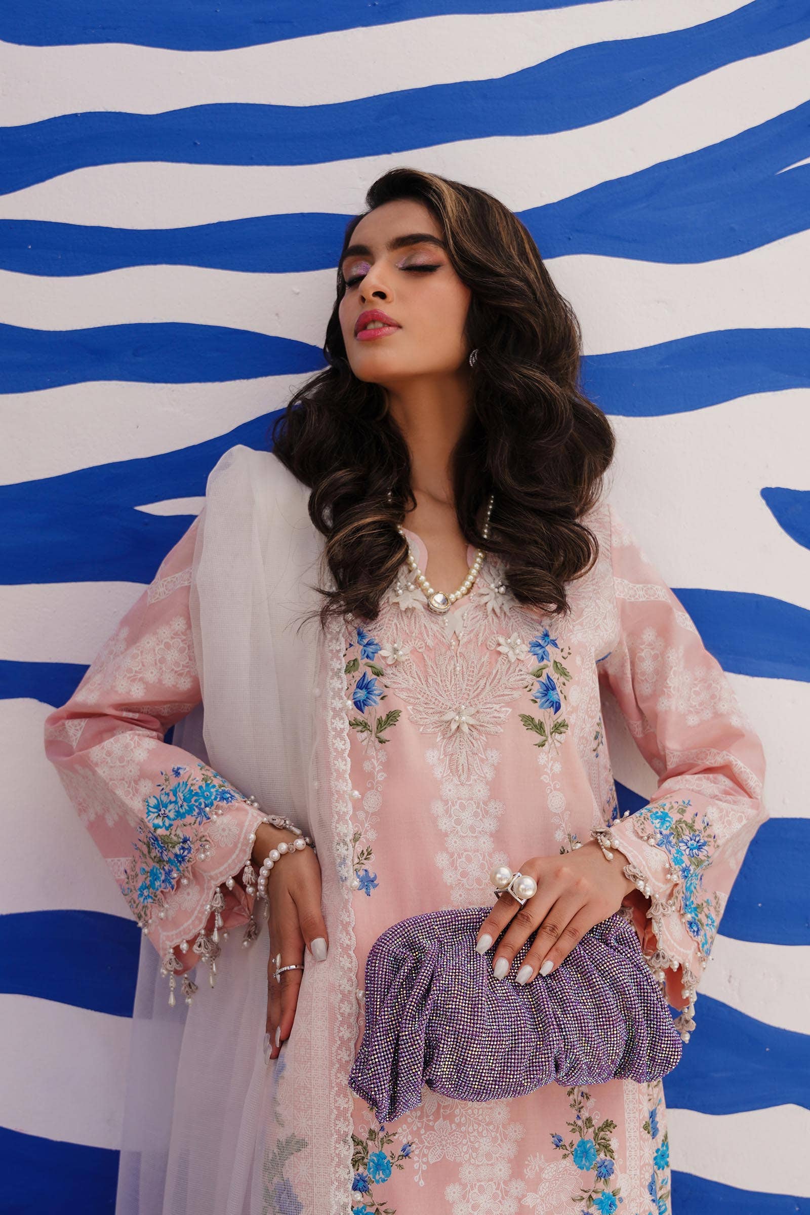 Sana Safinaz | Muzlin Spring 24 | M241-020B-CW - Aqsa Fabrics