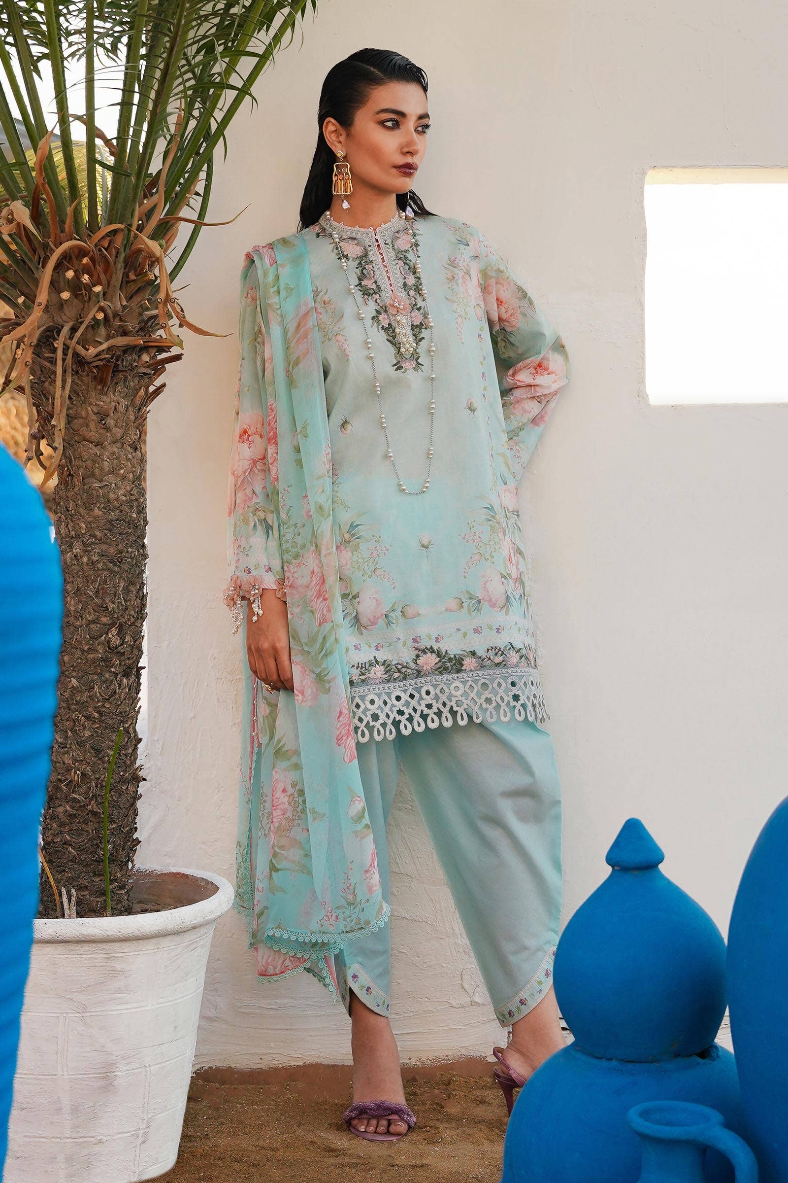 Sana Safinaz | Muzlin Spring 24 | M241-004A-CI - Aqsa Fabrics